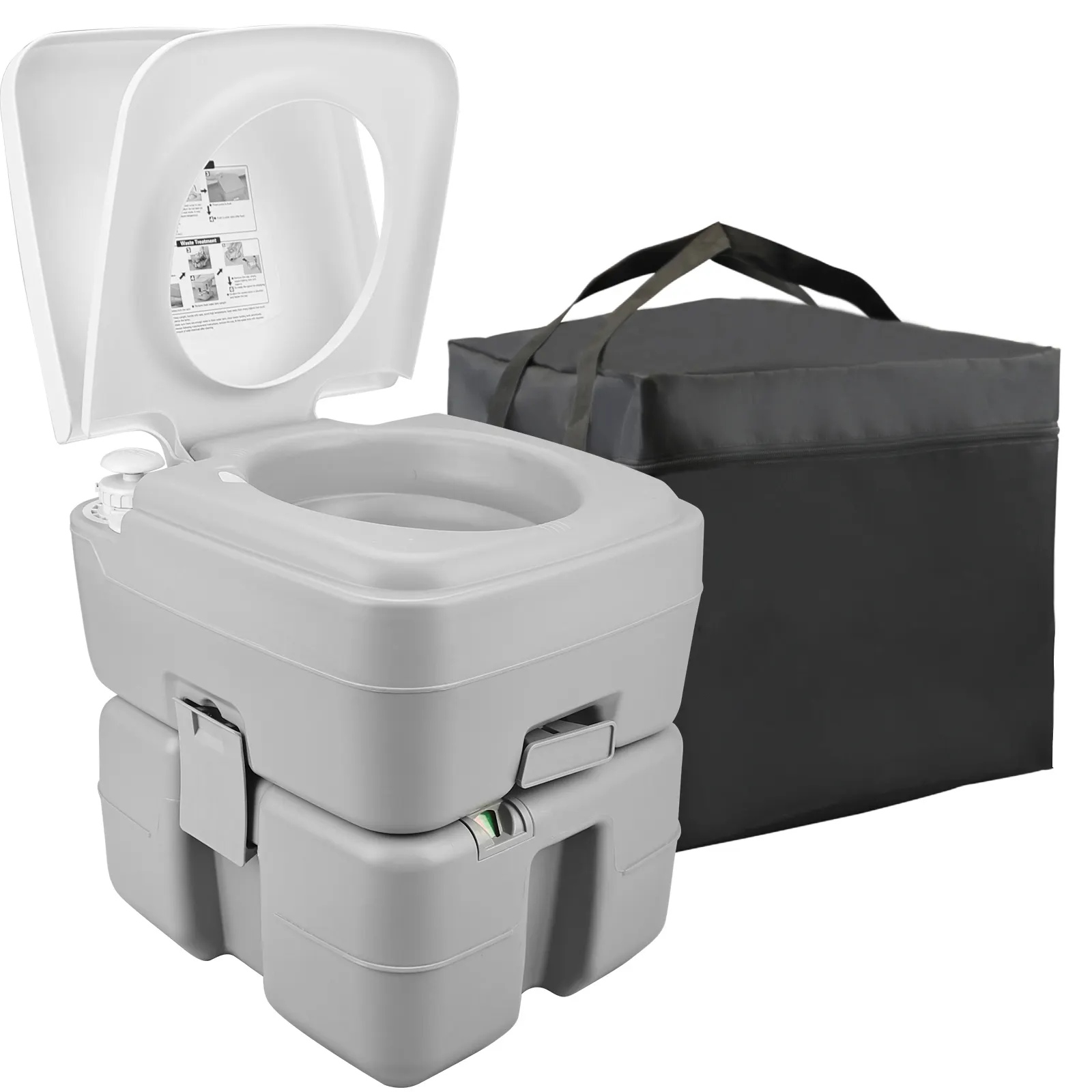 Tragbare Toilette im Freien 5,3 Gallonen (20l) Kapazität Abnehmbarer Abfall tank Mobiles Camping Porta Töpfchen