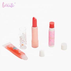 Ensemble de maquillage pour enfants en plastique sûr avec fard à paupières et brillant à lèvres pour les filles, jeu de simulation - Product Image 5