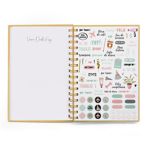 <span class=keywords><strong>Agenda</strong></span> Personalizada 2027, Impresa, Tapa Dura, Espiral, Hojas Sueltas, PP Resistente, Negra, para Mujer, Diario Semanal y Mensual, Organizador - Product Image 5