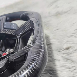 Rueda de cuero perforado de fibra de carbono de estilo deportivo más popular, ajuste personalizado para volante de coche Ford Raptor F150 - Product Image 3