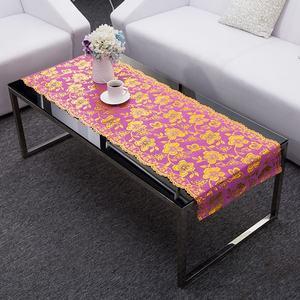 ผลิตภัณฑ์ล่าสุดตกแต่งกลวง Rose Jacquard ตารางผ้า 50cm * 20m ดอกไม้ตารางผ้า - Product Image 1