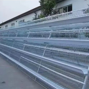 Pondoirs automatiques galvanisés de type A pour poules pondeuses, système d'élevage automatique à 4 niveaux, nettoyage facile, longue durée de vie - Product Image 1