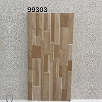 Carreaux muraux en céramique de porcelaine 300x600mm, finition grain de bois, pour extérieur, villa, cour, balcon, style antique concave-convexe