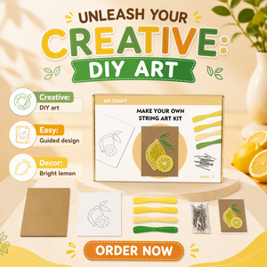 Kit de bricolage pour enfants String Art Motif Citron Jouet artisanal éducatif Décoration murale Cadeau Plastique & Bois 8 ans et plus <span class=keywords><strong>VOSAN</strong></span> - Product Image 2