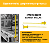 Bandera de Advertencia de Seguridad DOT de Malla de Vinilo de 18 x 84 Pulgadas para Carga Sobredimensionada, para Camiones de Plataforma Plana de Uso Pesado y Transporte de Carga Ancha