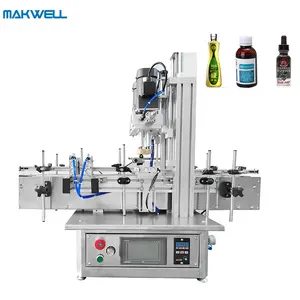 MAKWELL Plastic Lid Desktop Screw Automatic Capping Glass Screw Capper Vial Perfume Hand Sanitizer Capping Machine