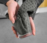 Serviette de cuisine en microfibre gaufrée en gros, pour le nettoyage des tables de bar à café, des vitres, des écrans