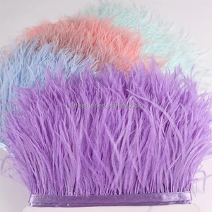 Handmade 8-10Cm Trắng Đà Điểu Lông Trims Fluffy Tự Nhiên Màu Đen Đà Điểu Craft Ribbon <span class=keywords><strong>Fringe</strong></span> Cho Đám Cưới Bên Quần Áo Váy - Product Image 6