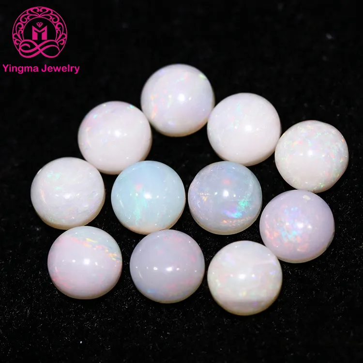 5mm Hotsale Natur opal Steine gute Qualität Opale Cabochons runde Formen halbe Kugel Opal Edelsteine für die Schmuck herstellung