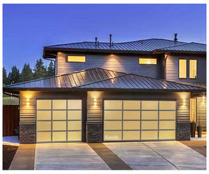 Porte de <span class=keywords><strong>garage</strong></span> <span class=keywords><strong>motorisée</strong></span> en aluminium encadré verre sectionnel rabat portes pliantes pour double porte d'entrée de voiture des garages - Product Image 2