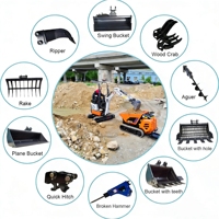 Antspower 2026 Excavator Mini 1.2 Ton, Bucket Penggali Lumpur 600mm, Baja Paduan