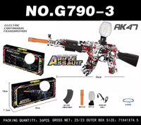 Pistola de Juguete de Asalto de 56 cm, Pistola de Juguete Lanza Bolas, Juguete de Disparos para Niños, Juego Deportivo al Aire Libre