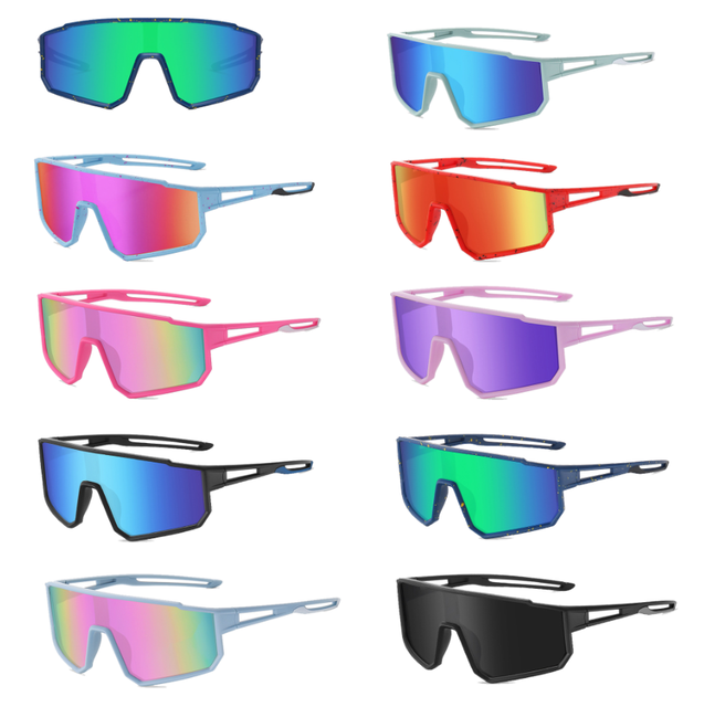 Factory Wholesale PC Shades Unisex Fashion Sport Eyewear for Kids Black Orange Frame Polarized Sport Sunglasses