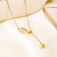 Nouveau Style coréen japonais élégant Simple collier en acier inoxydable pour les femmes lumière luxe tirer clavicule chaîne avec sens haut de gamme