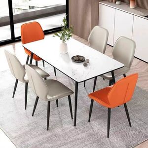 Silla <span class=keywords><strong>de</strong></span> comedor <span class=keywords><strong>de</strong></span> mariposa <span class=keywords><strong>de</strong></span> cuero sintético tapicería <span class=keywords><strong>de</strong></span> restaurante Hotel hogar comedor simple estilo italiano moderno - Product Image 2