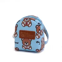 Porte-monnaie Ourson Mignon en Gros, Sac Polyvalent Léger en PU et Alliage pour Écouteurs et Câbles de Données, Pochette Tendance pour Clés