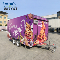Camion de restauration mobile Onlywe en acier inoxydable, bar à café, camion de restauration mobile pour pizzas avec équipement de cuisine complet