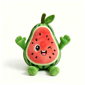 Lindo peluche de sandía, juguete de peluche suave para niños de 3 años en adelante, unisex, relleno de algodón PP - Product Image 1