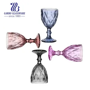 Luxury design wine glass cups factory custom multi color wine glass goblet use for drinking water wine in home restaurant