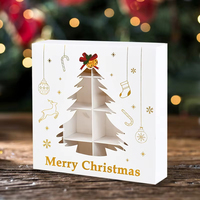 Boîte à bonbons et biscuits de Noël 1_3_6 pièces, emballage cadeau, décoration, fournitures pour fête de Noël 2024, cadeaux pour enfants, Noël, Nouvel An 2025