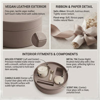 Boîtes cadeaux rondes de luxe pour bougies, boîtes rigides avec logo, boîtes en papier personnalisées imprimées avec ruban, vente en gros