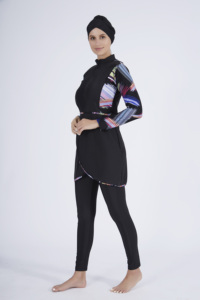 MOTIVE FORCE commerce extérieur nouveau conservateur femmes maillot de bain imprimer épissage femmes pantalons chapeau haut de forme trois ensembles de maillots de bain - Product Image 4