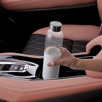 Diskon besar botol jus minum kaca borosilikat tinggi dengan tutup baja tahan karat dan lengan silikon