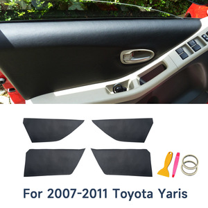 Revestimiento de Cuero para Panel de Puerta de Toyota Yaris, Negro, Beige, Marrón, Microfibra Auténtica, Renovación Interior, 2007-2011 - Product Image 5