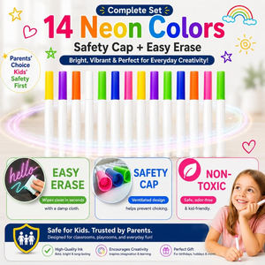 Lot de 12, 24, 36, 48 ou 60 marqueurs de peinture acrylique à base d'eau pour enfants, avec boîte rigide en PP, pour peinture sur roche - Product Image 3