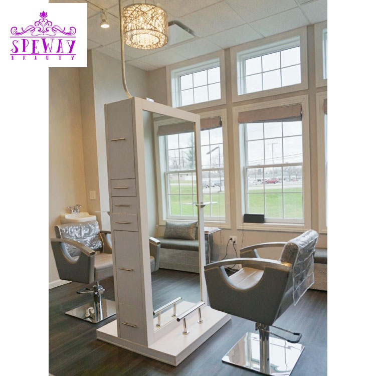 Double Sided Hair Stylist Stations For Sale Modern Salon Mirror