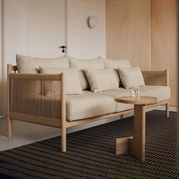 Canapé d'extérieur en aluminium tressé pour villas, jardins, hôtels et complexes hôteliers – Mobilier de loisirs résistant à l'eau pour patio