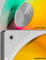 Ventilador de caja ARGB de 120 mm, ventilador RGB PWM silencioso para PC, ventilador de refrigeración RGB de alto flujo de aire, ventilador de computadora de bajo ruido