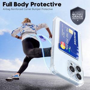 Étui portefeuille transparent carte de crédit mince mince <span class=keywords><strong>coque</strong></span> de téléphone souple en Silicone TPU pour <span class=keywords><strong>Apple</strong></span> <span class=keywords><strong>IPhone</strong></span> 15 Pro Max 14 Plus 13 12 11 - Product Image 4