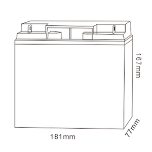 Mhb Ms17-12A <span class=keywords><strong>Batterie</strong></span> plomb-acide rechargeable <span class=keywords><strong>12V</strong></span> <span class=keywords><strong>17Ah</strong></span> 20h pour équipement médical - Product Image 2