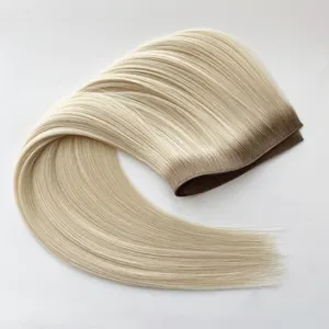 Wholesale Virgin Cuticle Russian Hair Extensions Invisible Triple Genius Weft Hair Extensions Double Drawn Human Hair Triple Gen