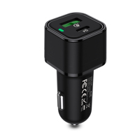 Chargeur de voiture USB C 78W PD65W QC3.0 18W double port, adaptateur d'alimentation rapide pour véhicule