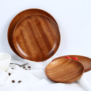 Bandeja rectangular de madera de ébano estilo japonés para vajilla, bandeja de té de madera maciza, soporte para tazas de té, plato de madera para el hogar - Product Image 4