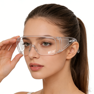 แว่นตานิรภัยอุตสาหกรรม WELTA UV สำหรับผู้ชาย ได้รับมาตรฐาน CE ป้องกันฝ้า/ป้องกันรอยขีดข่วน ทนทานต่อแรงกระแทก ANSI Z87.1 วัสดุ PC/ไนลอน - Product Image 5