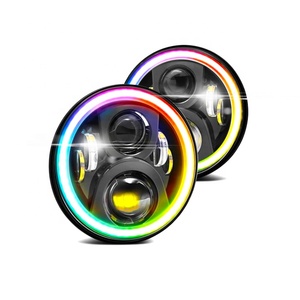Yeux d'ange 6000K Faisceau Télécommande Bluetooth pour Le <span class=keywords><strong>Cowboy</strong></span> de Jeep de 7 pouces LED RVB Phare - Product Image 1
