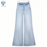 Jean pour femme Yuanbofei, coupe bootcut personnalisée à micro-volants, taille haute, coupe slim, pantalon en denim, jean baggy, haute qualité