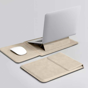 High Quality Slim Modern PU Portable Travel Adjustable <b>Stand</b> Laptop Sleeve OEM/ODM Protective Case Cover for Laptops - Product Image 4