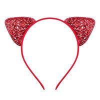 Paillettes oreilles de chat bandeau paillettes bandeaux fête d'anniversaire brillant Kitty cheveux cerceaux noël Halloween fête décorations
