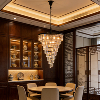 Lampe de Modélisation Créative Personnalisée pour Hall d'Hôtel, Villa, Ingénierie, Grand Lustre Moderne en Cristal, Plafond, Lustre de Luxe