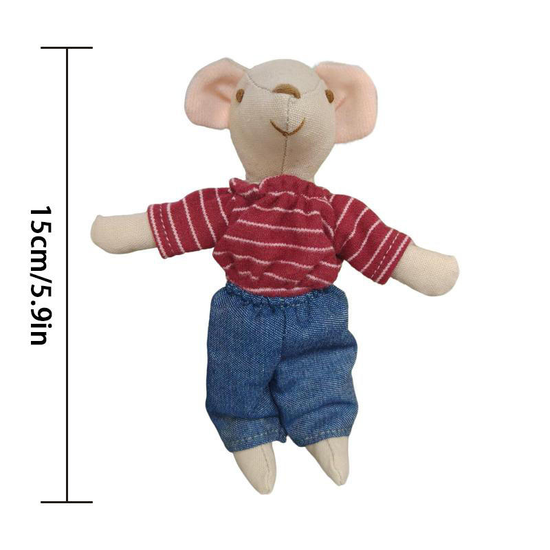 Pantalon vaquero rayas rojas raton 15cm