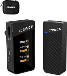 COMICA Vimo C1 Mini Lapel Mic Interview <span class=keywords><strong>en</strong></span> <span class=keywords><strong>direct</strong></span> Microphone Lavalier sans fil professionnel pour caméra de téléphone portable - Product Image 1