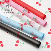 Papier d'emballage à fleurs imprimé cerise Xihuanong, papier de style coréen semi-transparent, papier DIY pour bouquets, pour fleuristes