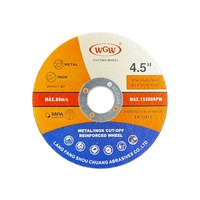 Disque de coupe métallique WGW 4,5 pouces 115x1,6x22,23 mm, outils abrasifs pour acier inoxydable/fer, prix de gros