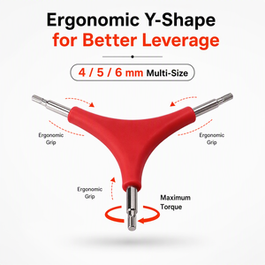 Clé hexagonale en Y en métal haute résistance pour vélo, clé à 3 voies, outil de réparation pour l'entretien des <span class=keywords><strong>VTT</strong></span> et des vélos de route - Product Image 3