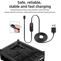 Cable de interruptor USB tipo C de 5V 3A, cargador de alimentación, Cable de PVC de 1M y 3,3 pies con interruptor de encendido y APAGADO para Cable de tira de luces LED
