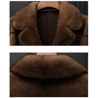 Damen Modischer Klassischer Kurzer Winter-Freizeit-Mantel aus Echtem Nerzfell und Polyester-Oberbekleidung
